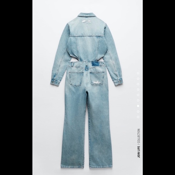 Zara full length blue denim jumpsuit with side cut-outs
NWT Bloggers favorite S - Picture 2 of 11